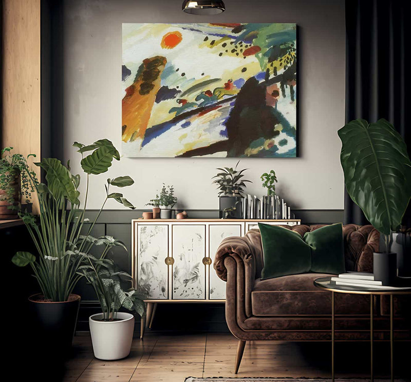 Romantic Landscape By Wassily Kandinsky Fine Art Print