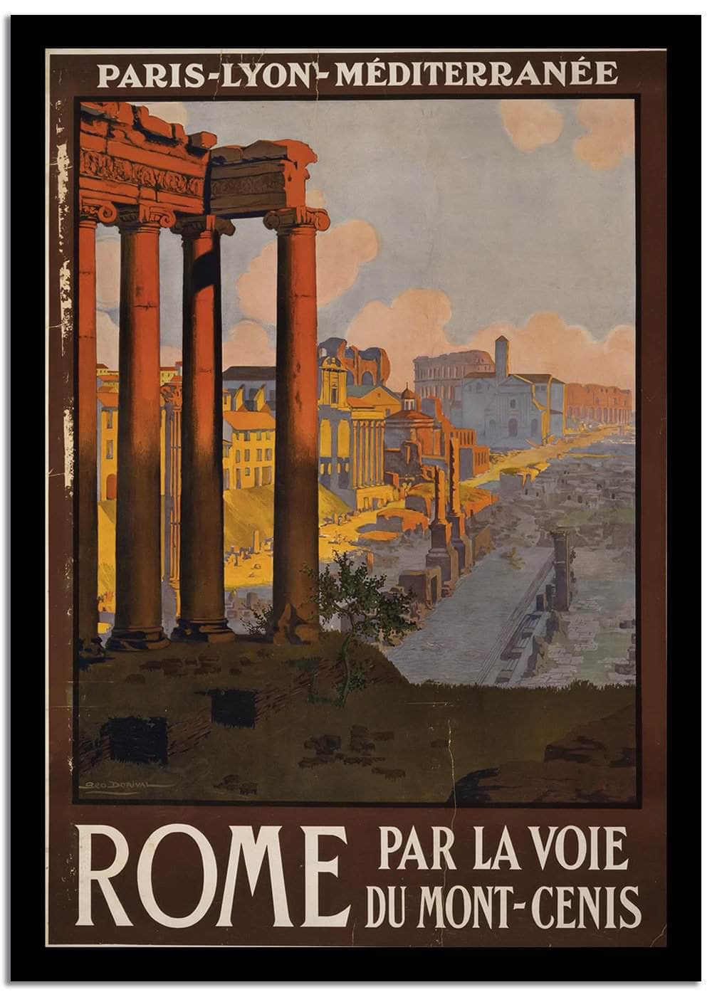 Rome  Vintage Poster Fine Art Print