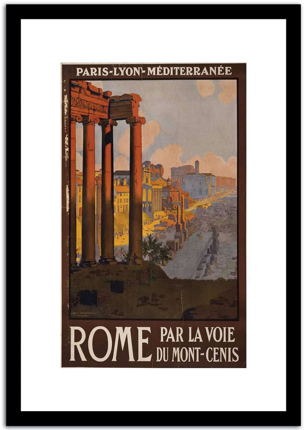Rome  Vintage Poster Fine Art Print