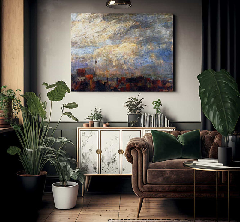 Rooftops Of Ostend By James Ensor Fine Art Print