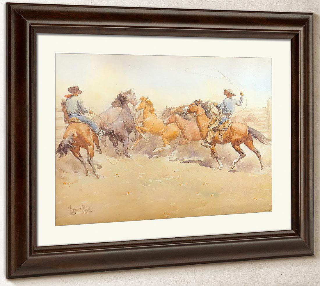 Roping Horses By Maynard Dixon Fine Art Print