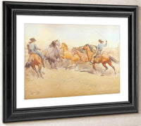 Roping Horses By Maynard Dixon Fine Art Print