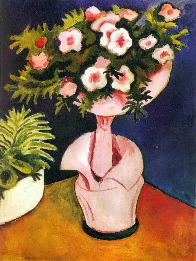 Rose Azalea Ii By August Macke Fine Art Print
