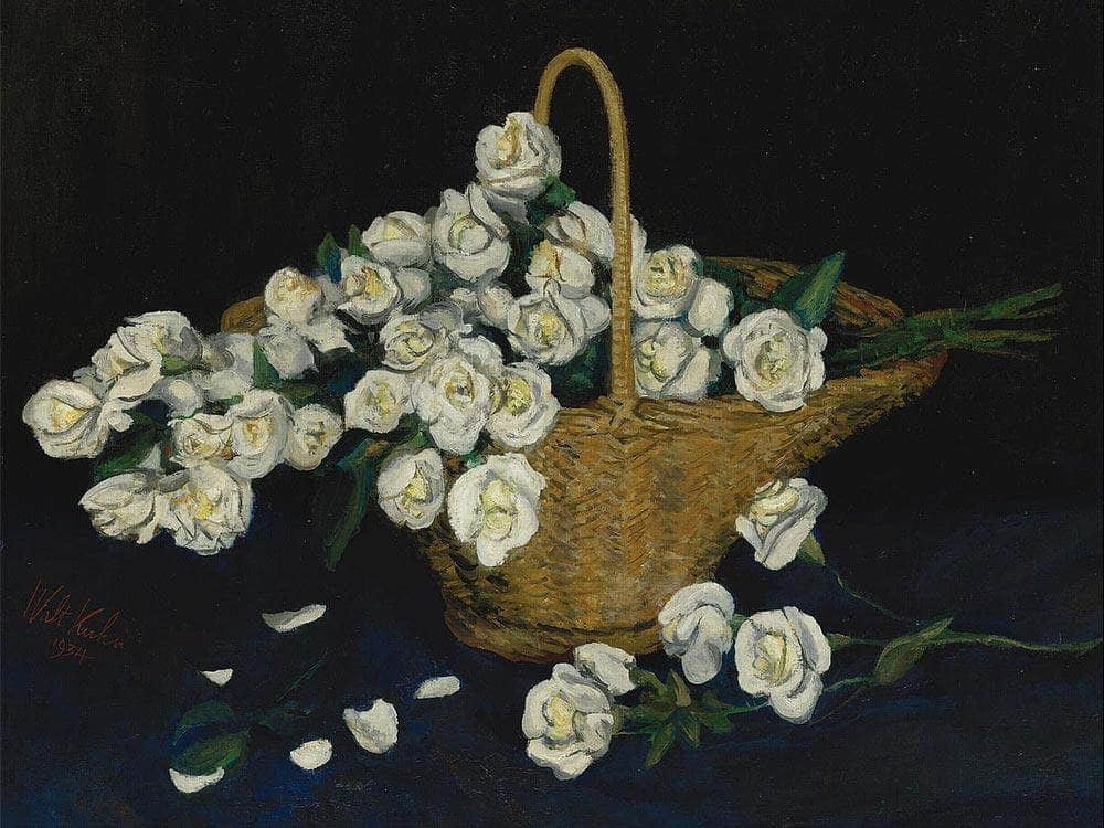Rose Basket By Walt Kuhn Fine Art Print