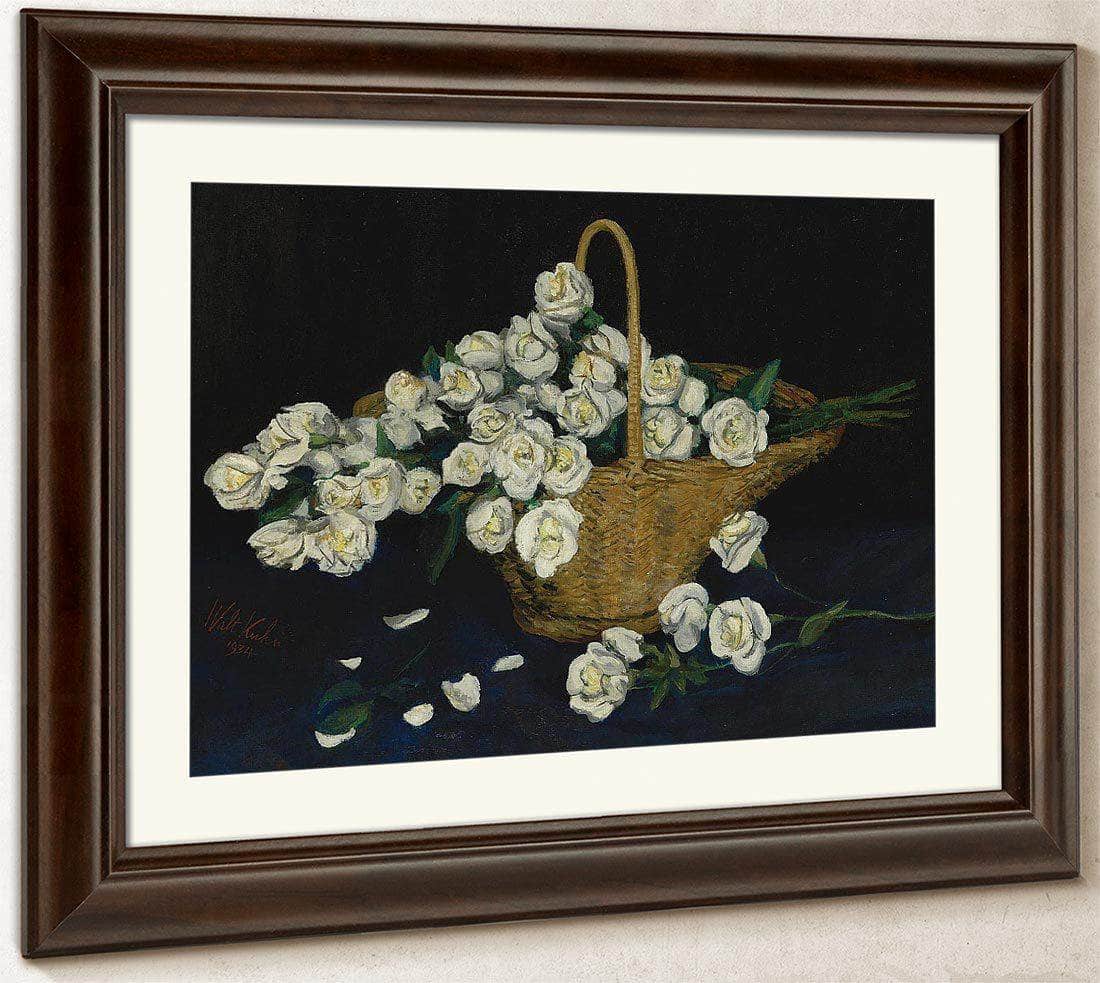 Rose Basket By Walt Kuhn Fine Art Print