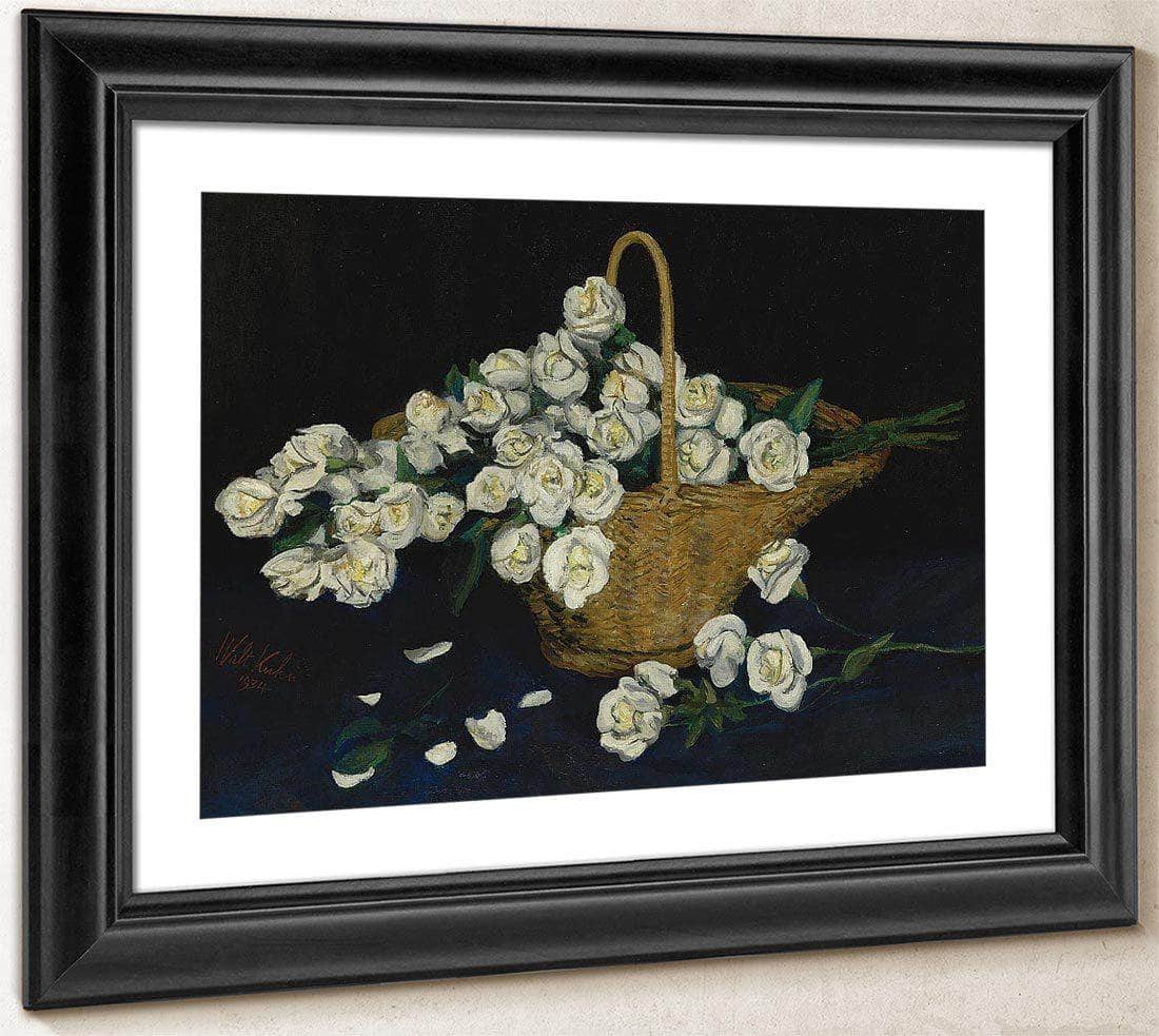 Rose Basket By Walt Kuhn Fine Art Print