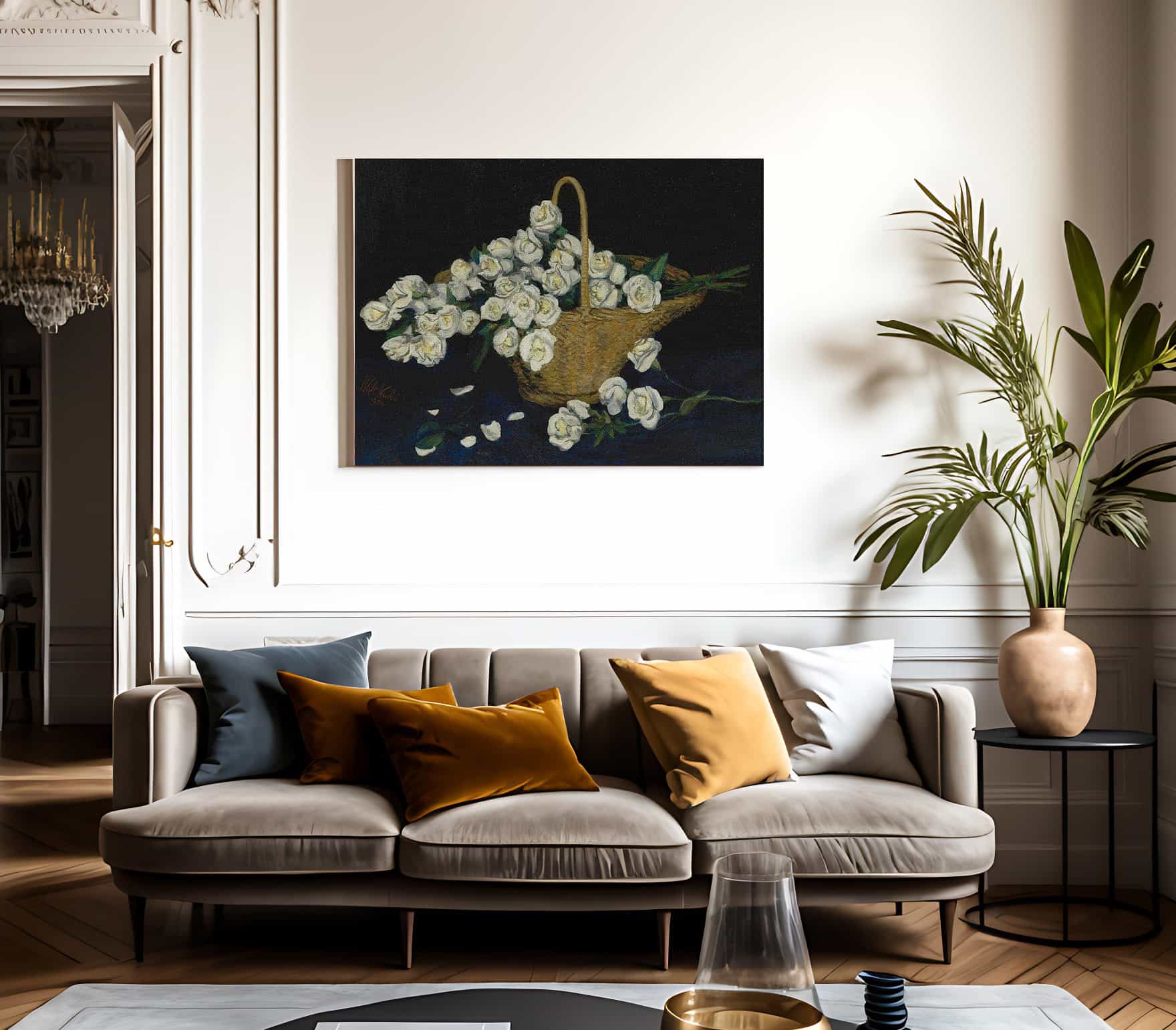 Rose Basket By Walt Kuhn Fine Art Print
