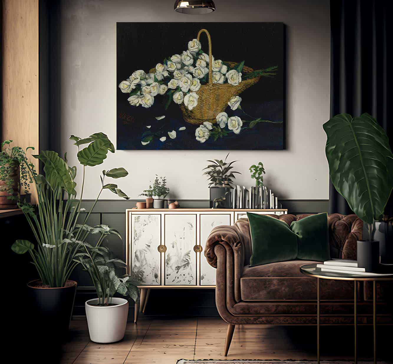 Rose Basket By Walt Kuhn Fine Art Print
