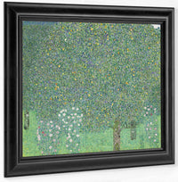 Rosebushes Under The Trees 1905 Musee Dorsay By Gustav Klimt Fine Art Print