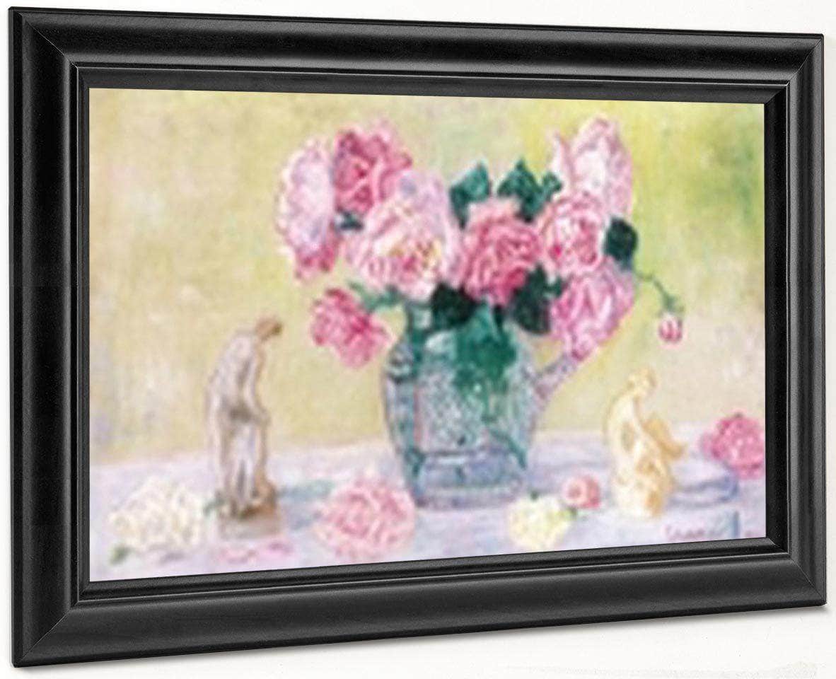 Roses And Tanagra Figurines By James Ensor Fine Art Print