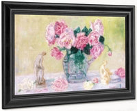 Roses And Tanagra Figurines By James Ensor Fine Art Print