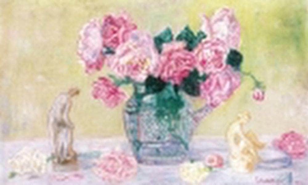 Roses And Tanagra Figurines By James Ensor Fine Art Print