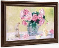 Roses And Tanagra Figurines By James Ensor Fine Art Print