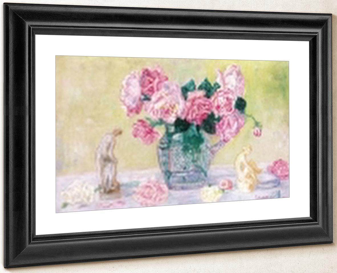Roses And Tanagra Figurines By James Ensor Fine Art Print