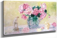 Roses And Tanagra Figurines By James Ensor Fine Art Print