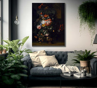 Roses Convolvulus Poppies And Other Flowers 1680 By Rachel Ruysch Fine Art Print