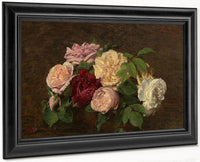 Roses De Nice On A Table By Henri Fantin Latour Fine Art Print