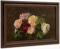 Roses De Nice On A Table By Henri Fantin Latour Fine Art Print