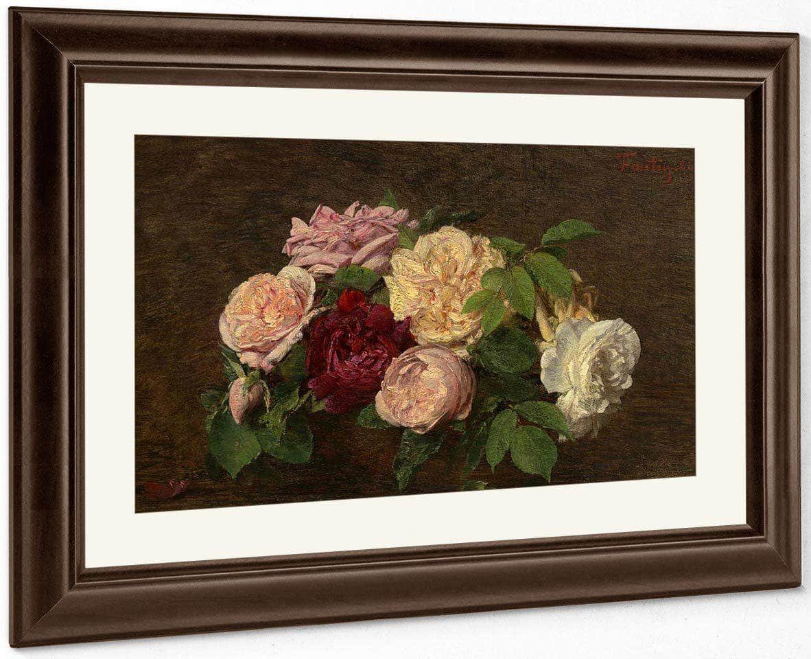 Roses De Nice On A Table By Henri Fantin Latour Fine Art Print