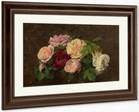 Roses De Nice On A Table By Henri Fantin Latour Fine Art Print