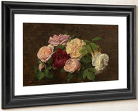 Roses De Nice On A Table By Henri Fantin Latour Fine Art Print