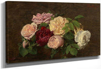 Roses De Nice On A Table By Henri Fantin Latour Fine Art Print