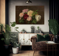 Roses De Nice On A Table By Henri Fantin Latour Fine Art Print