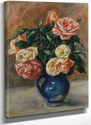 Roses In A Jug By Pierre Auguste Renoir Fine Art Print