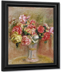 Roses In A Sevres Vase By Pierre Auguste Renoir Fine Art Print