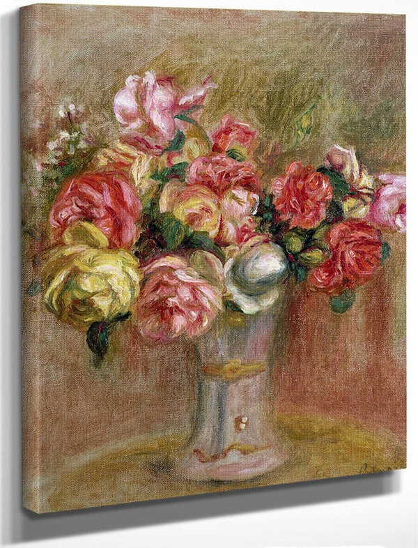 Roses In A Sevres Vase By Pierre Auguste Renoir Fine Art Print
