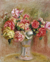 Roses In A Sevres Vase By Pierre Auguste Renoir Fine Art Print