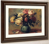 Roses In A Vase By Pierre August Renoir Fine Art Print