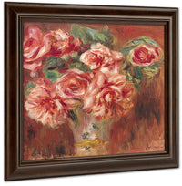 Roses In A Vase By Pierre Auguste Renoir Fine Art Print