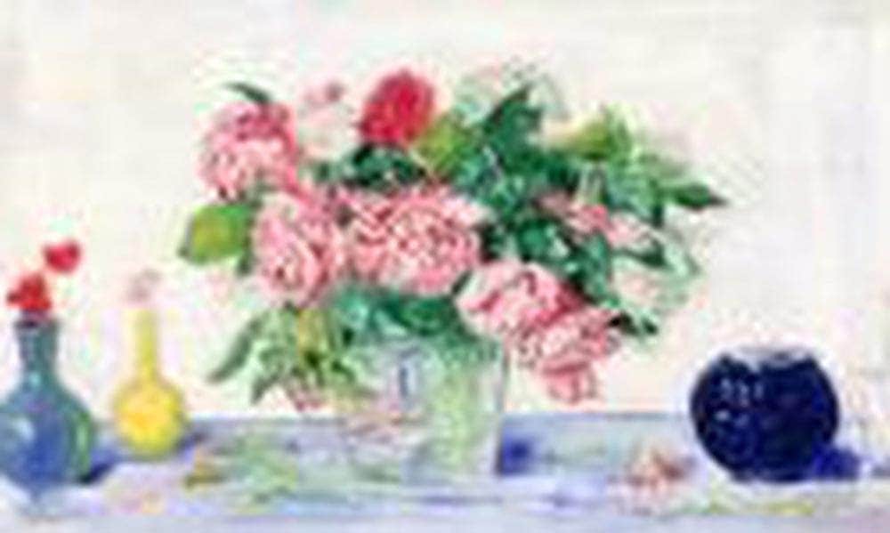 Roses, Tanager And Vases By James Ensor Fine Art Print