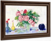 Roses, Tanager And Vases By James Ensor Fine Art Print