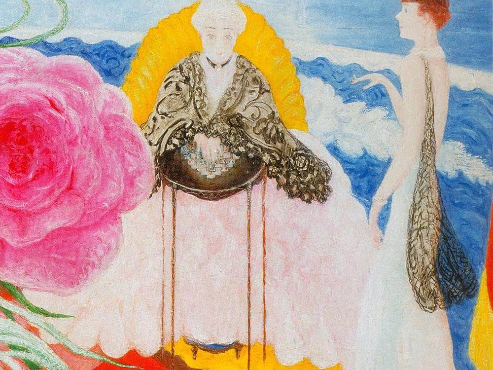 Rosetta Mother And Carrie Family Portrait By Florine Stettheimer Fine Art Print