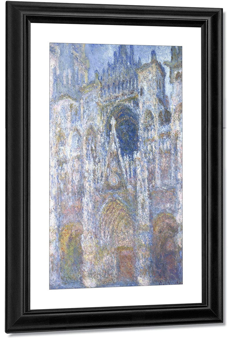 Rouen Cathedral, Blue Harmony, Morning Sunlight By Claude Monet Fine Art Print
