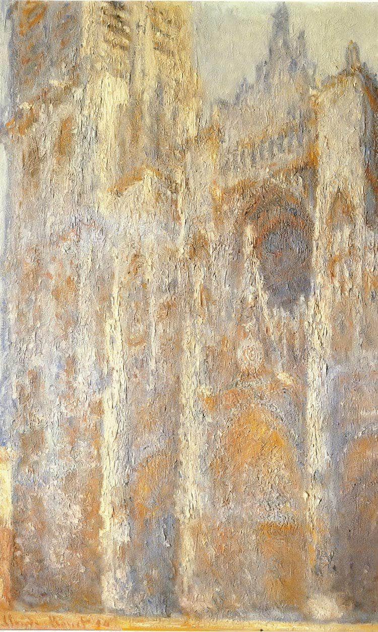 Rouen Cathedral Evening By Claude Monet Fine Art Print