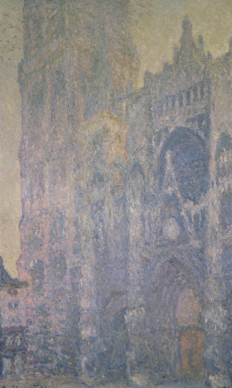 Rouen Cathedral, Harmony In White, Morning Light By Claude Monet Fine Art Print