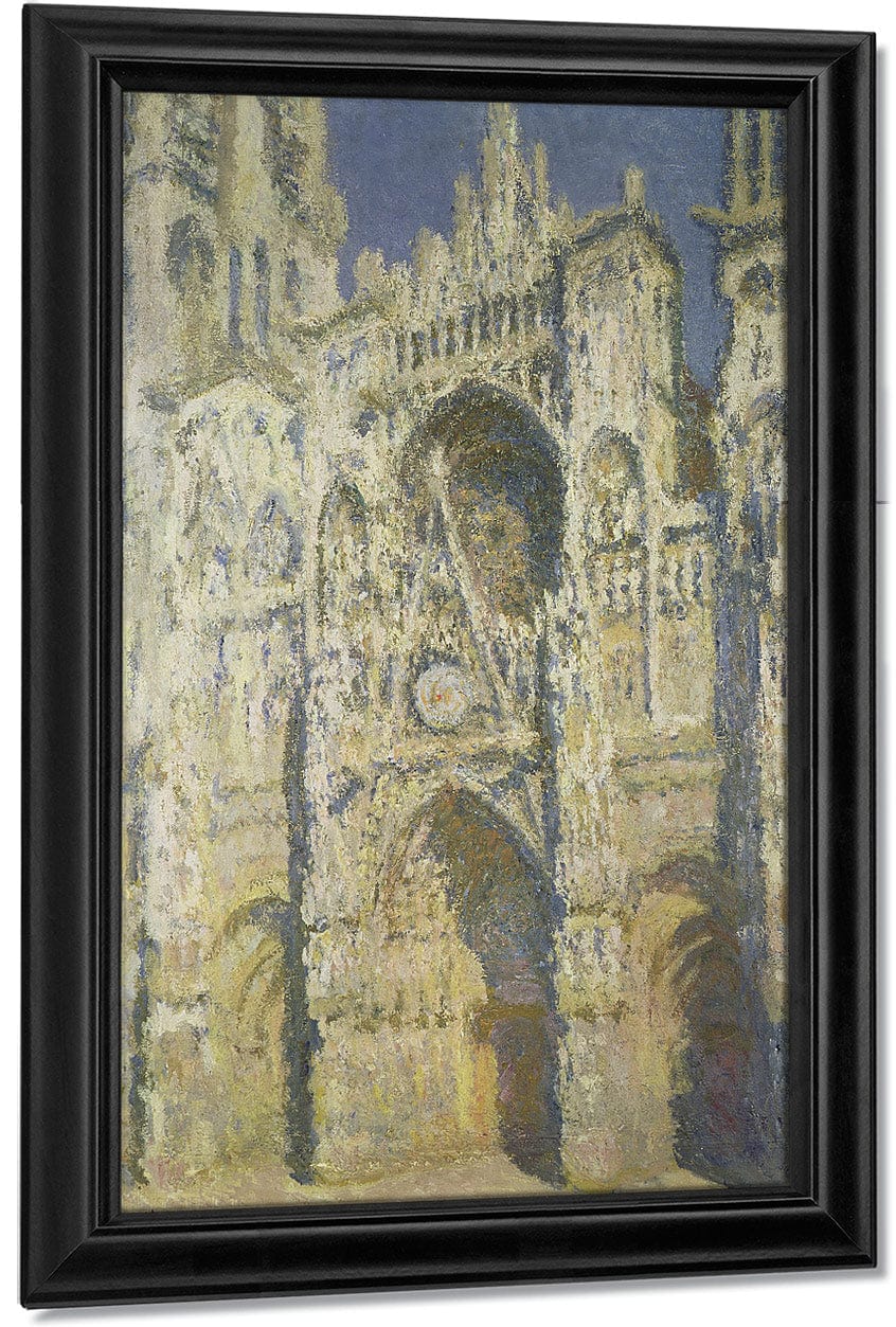 Rouen Cathedral In Full Sunlight Harmony In Blue And Gold By Claude Monet Fine Art Print