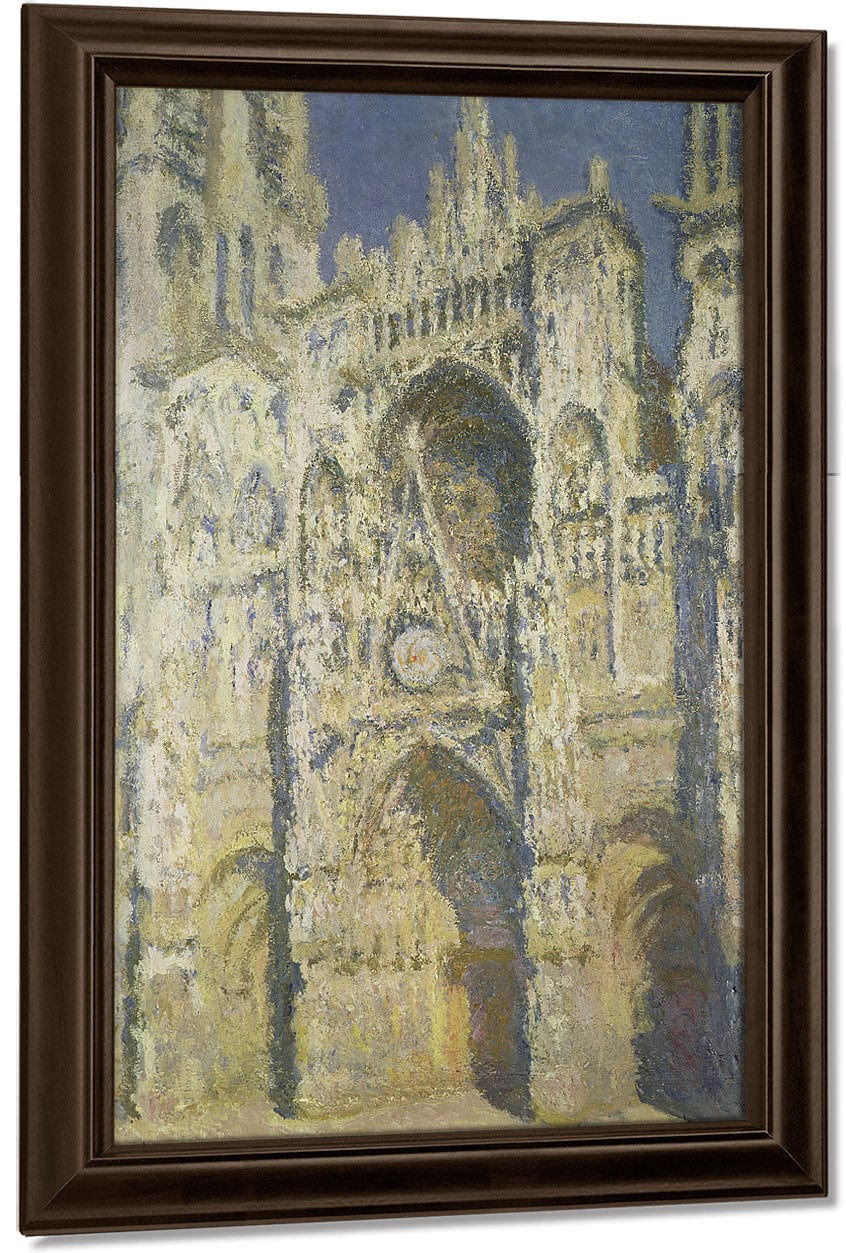 Rouen Cathedral In Full Sunlight Harmony In Blue And Gold By Claude Monet Fine Art Print