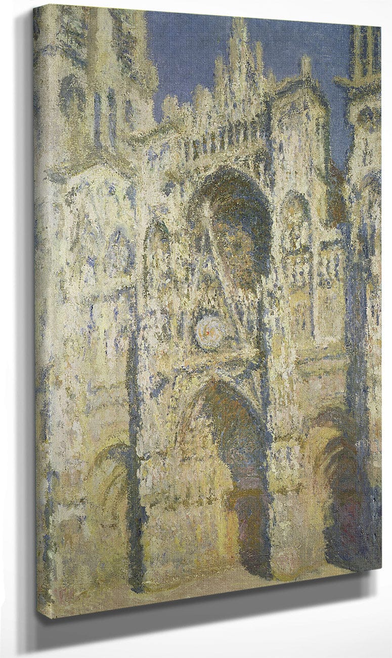 Rouen Cathedral In Full Sunlight Harmony In Blue And Gold By Claude Monet Fine Art Print