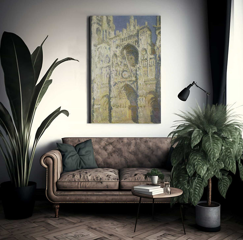 Rouen Cathedral In Full Sunlight Harmony In Blue And Gold By Claude Monet Fine Art Print