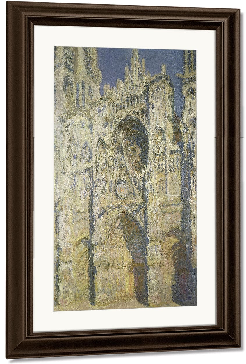 Rouen Cathedral In Full Sunlight Harmony In Blue And Gold By Claude Monet Fine Art Print