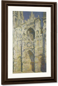 Rouen Cathedral In Full Sunlight Harmony In Blue And Gold By Claude Monet Fine Art Print