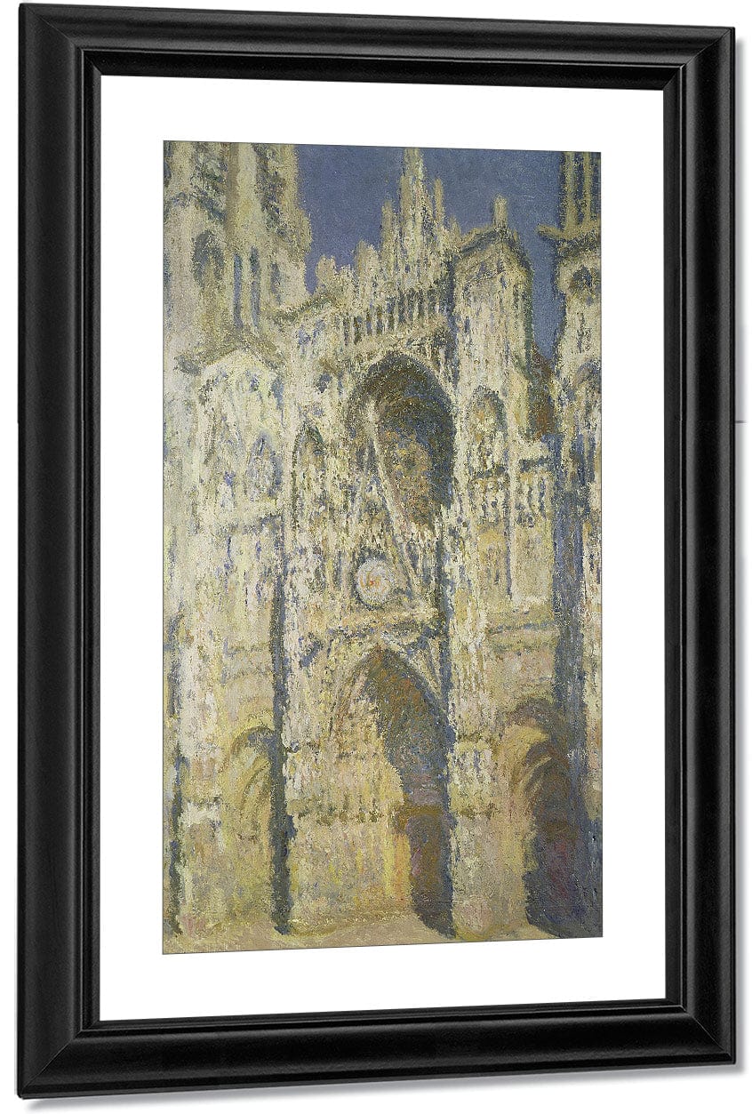 Rouen Cathedral In Full Sunlight Harmony In Blue And Gold By Claude Monet Fine Art Print