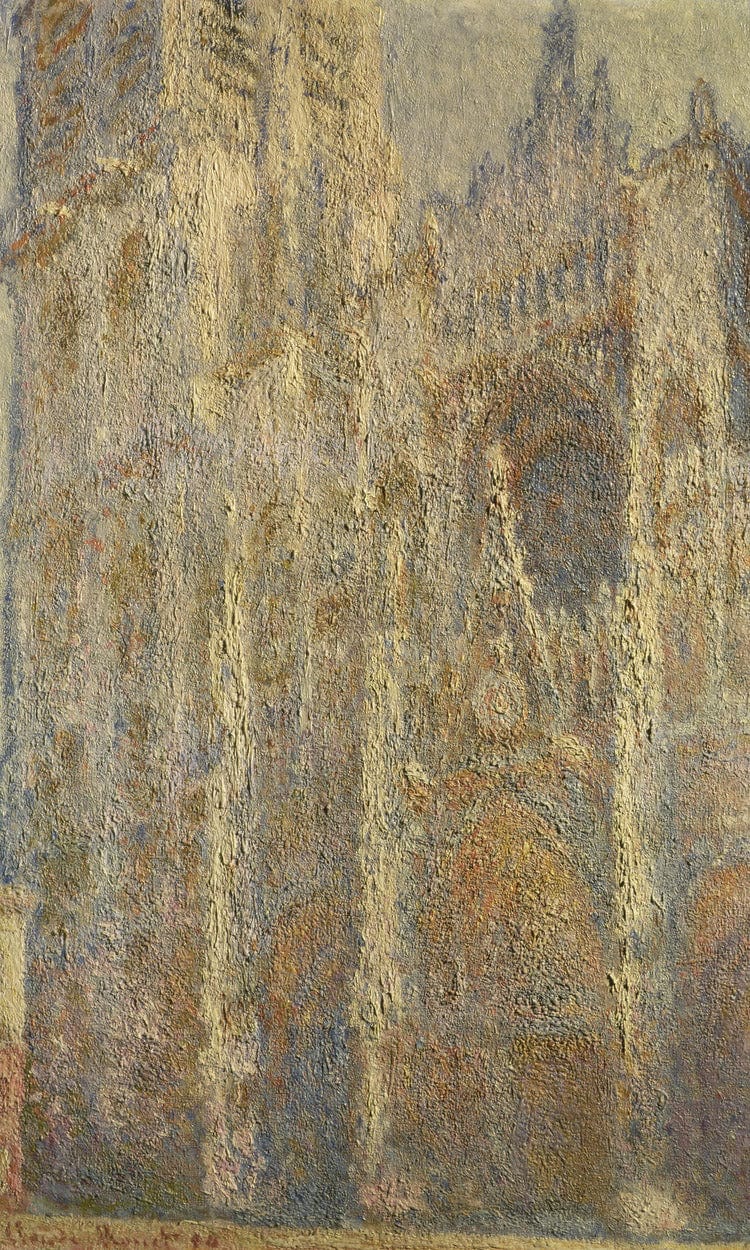 Rouen Cathedral, Midday By Claude Monet Fine Art Print