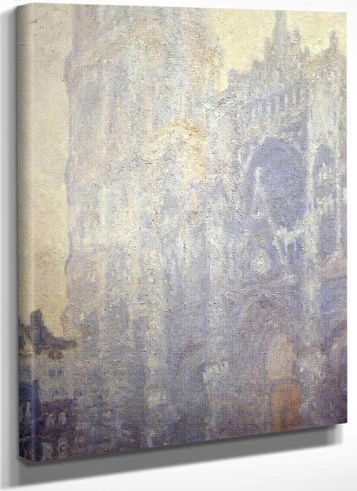 Rouen Cathedral Morning Sun Harmony In Blue By Claude Monet Fine Art Print