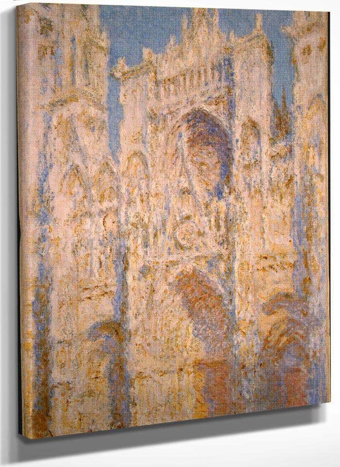 Rouen Cathedral West Facade Sunlight By Monet Claude Fine Art Print