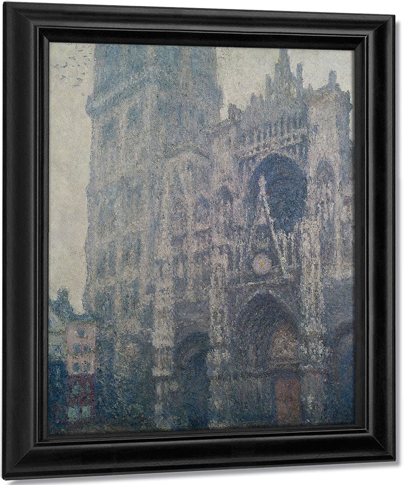 Rouen Cathedral, West Portal, Grey Weather By Claude Monet Fine Art Print